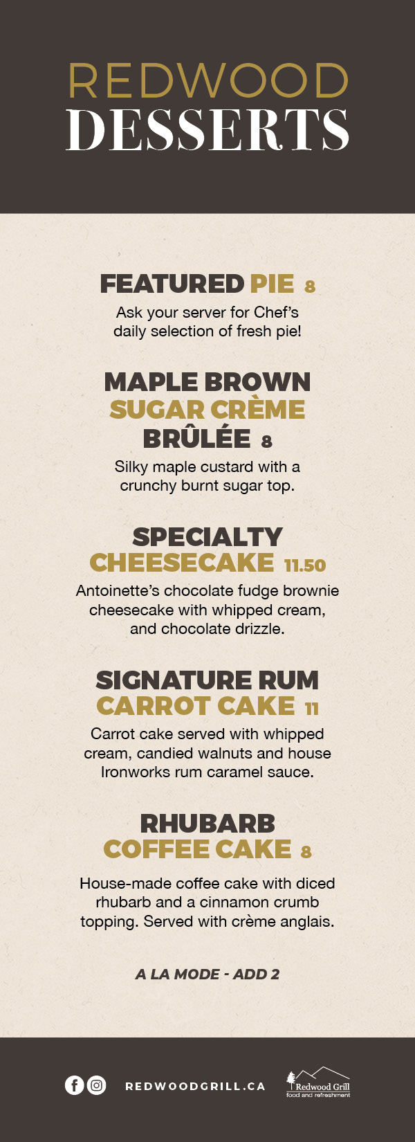 desserts